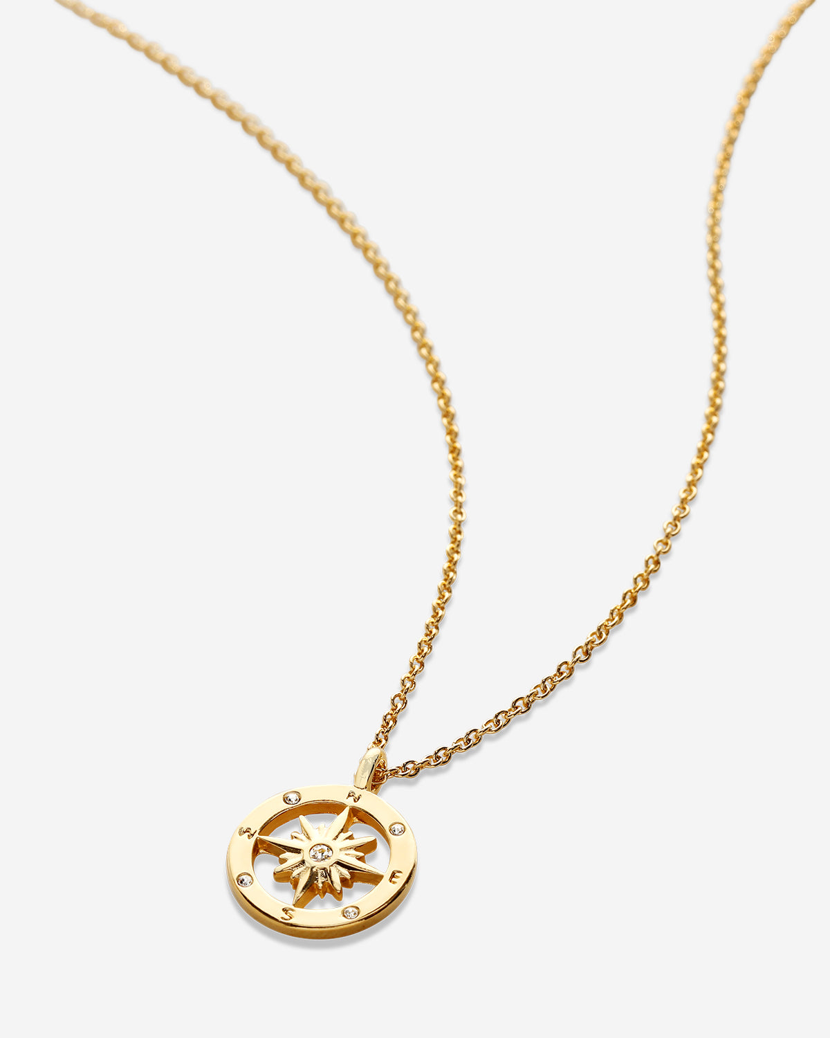 Matte Gold Compass Charm – Landsberg Jewelers